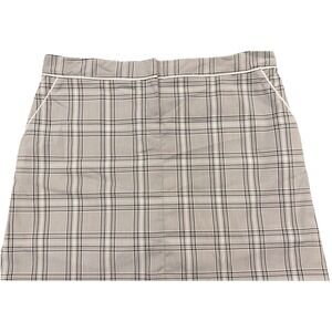 Izod Perform X Golf Skort Skirt Sz 12 Womens Stretch Black White Check Plaid